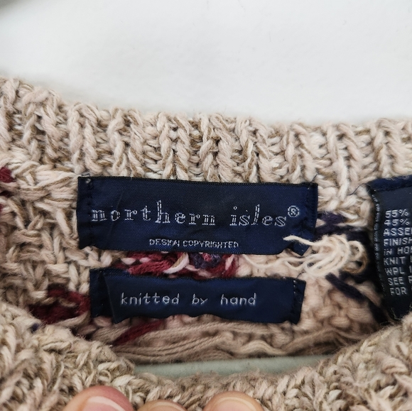 Northern Isles mens knitted by hand vintage sweater size XXL - Picture 4 of 5